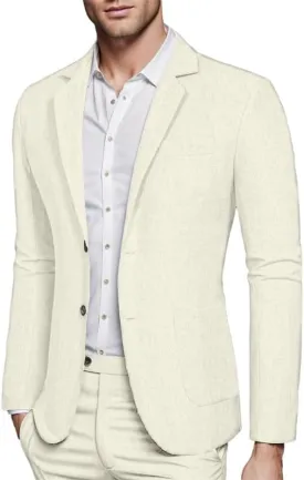 Men's Blazer Sport Coats Casual 2 Button Notched Lapel Lightweight Suit Jackets for Daily Wedding Prom