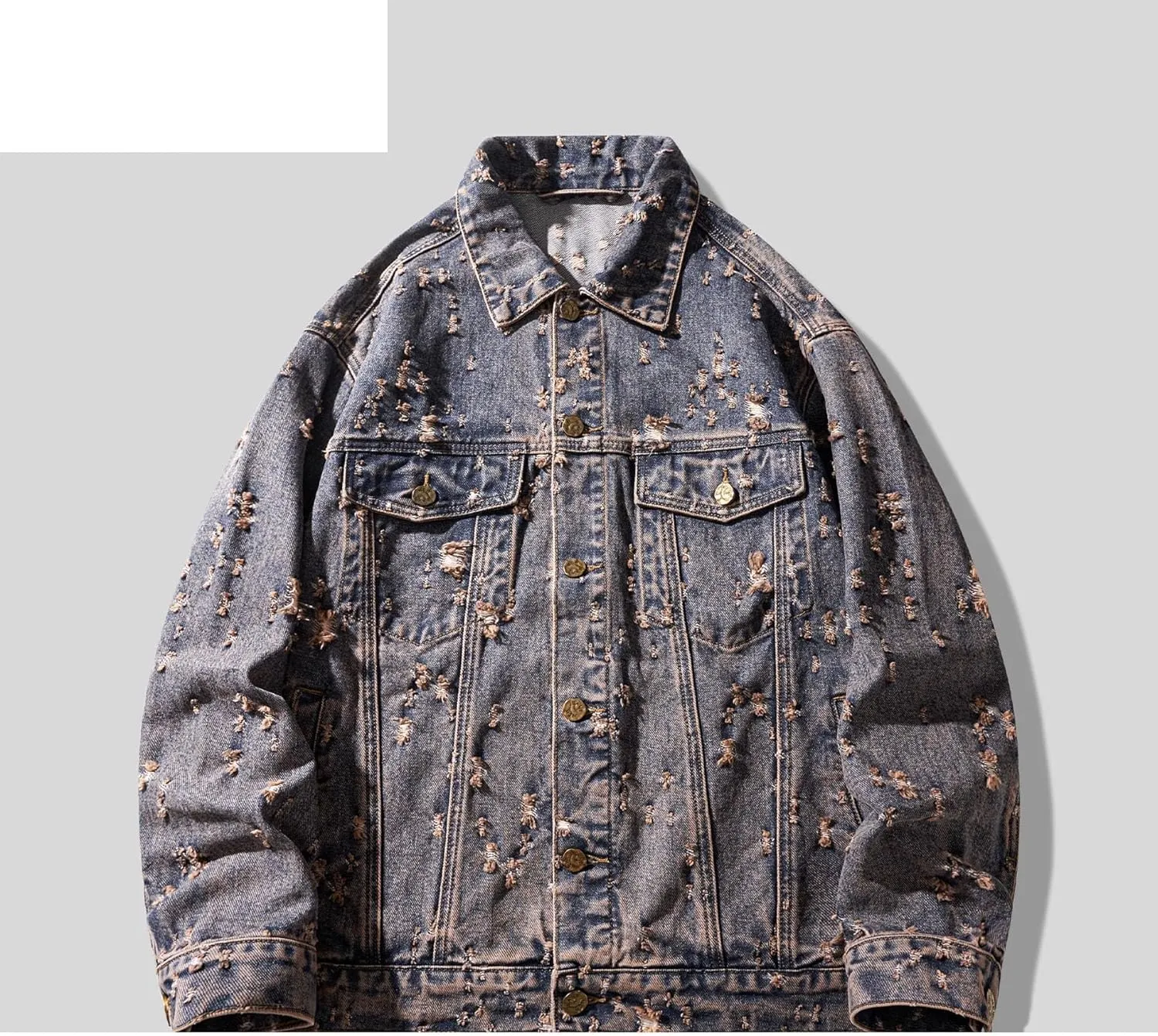 Men's Workwear Denim Jacket Spring Autumn American Casual Coat