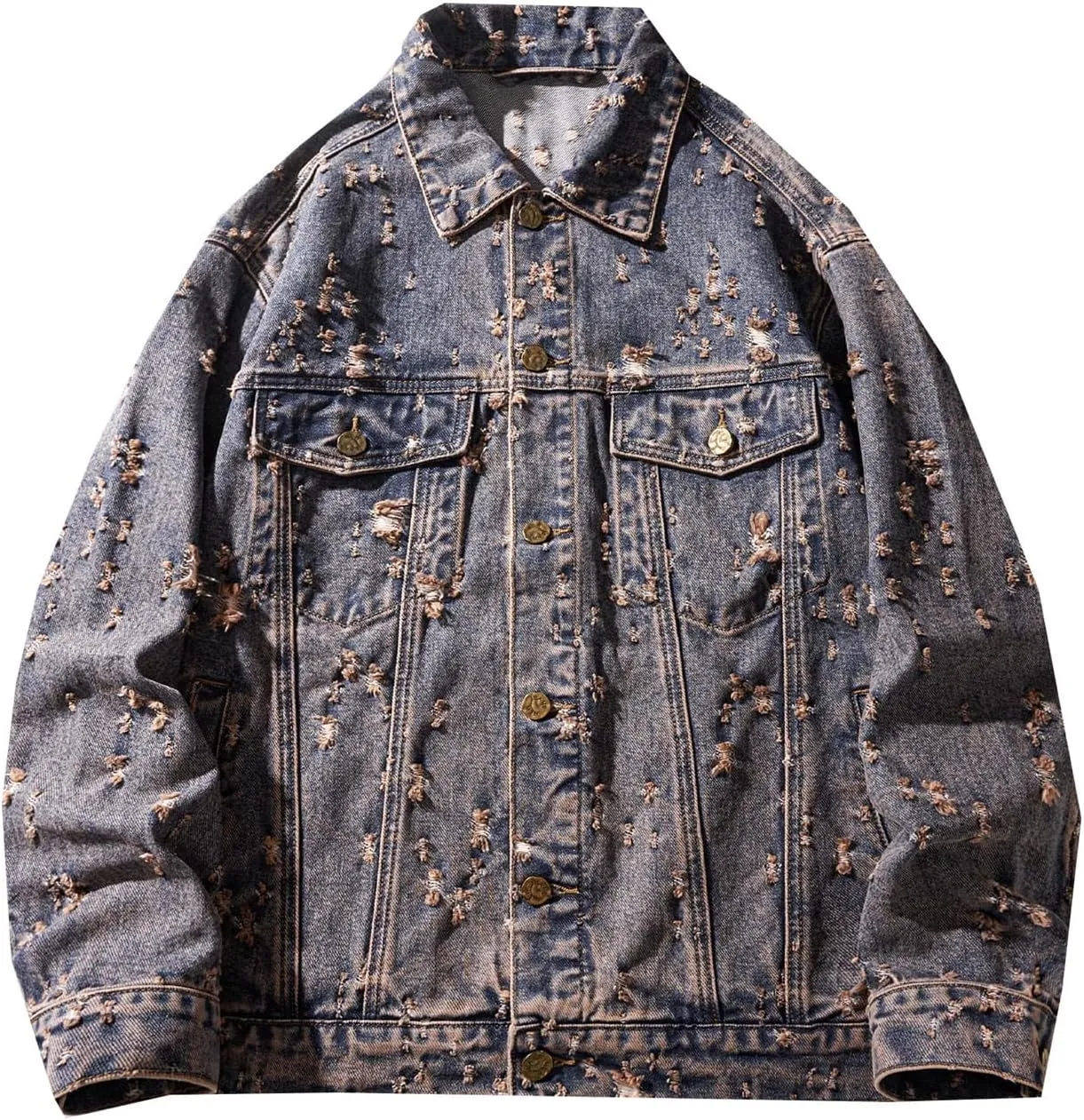 Men's Workwear Denim Jacket Spring Autumn American Casual Coat