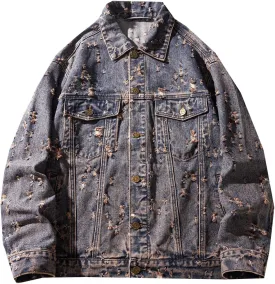 Men's Workwear Denim Jacket Spring Autumn American Casual Coat