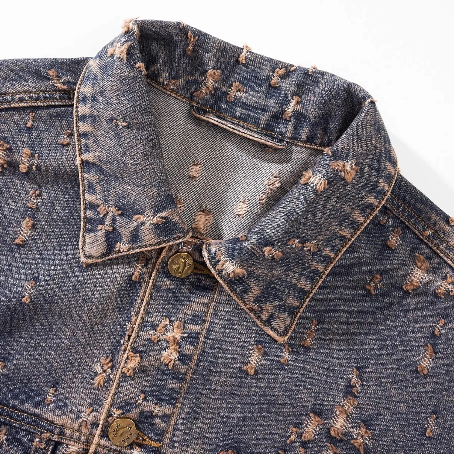 Men's Workwear Denim Jacket Spring Autumn American Casual Coat