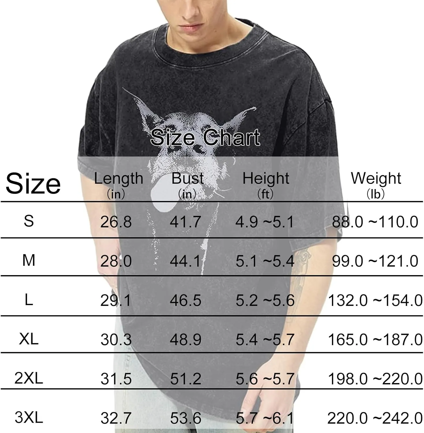 Oversized Graphic Tees Vintage Shirt Men Baggy Y2k Cotton Acid Wash T Shirts Harajuku Streetwear Grunge Aesthetic Top