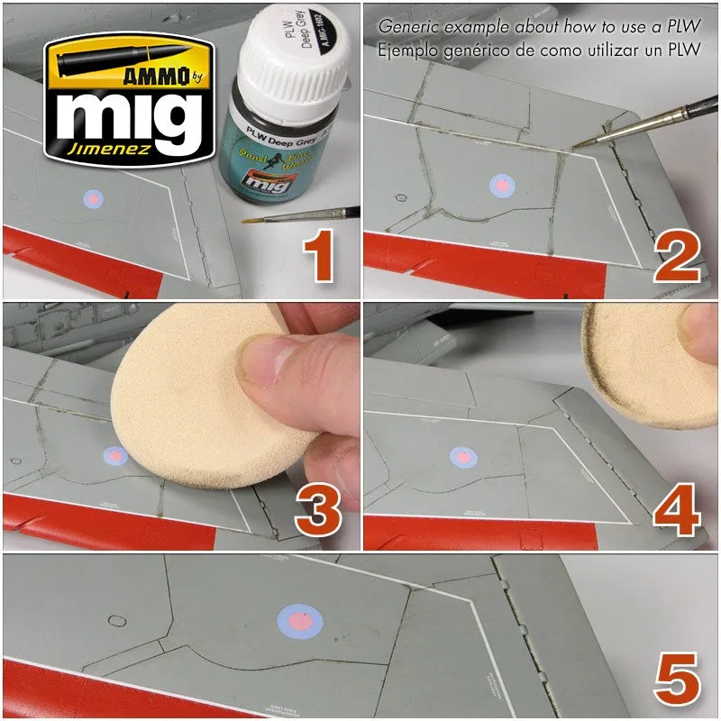 Panel Line Wash : Deep Grey (35ml)