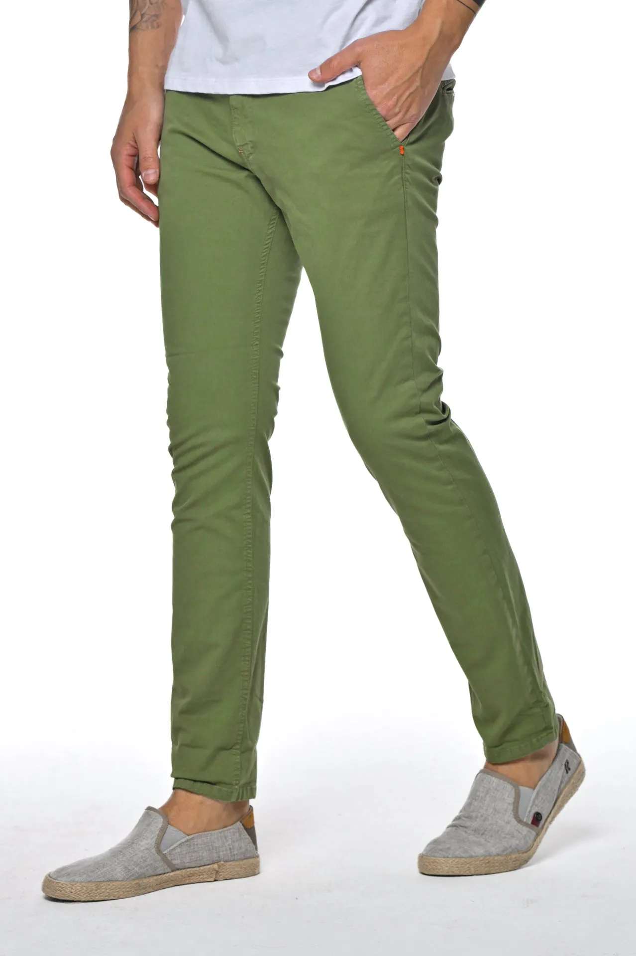 Pantaloni slim Kinos Verde Pera SS24