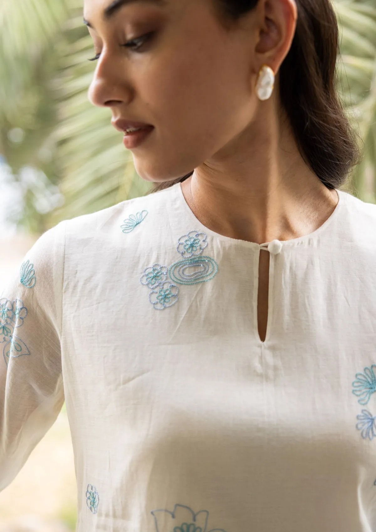 Pearl Embroidered Kurta