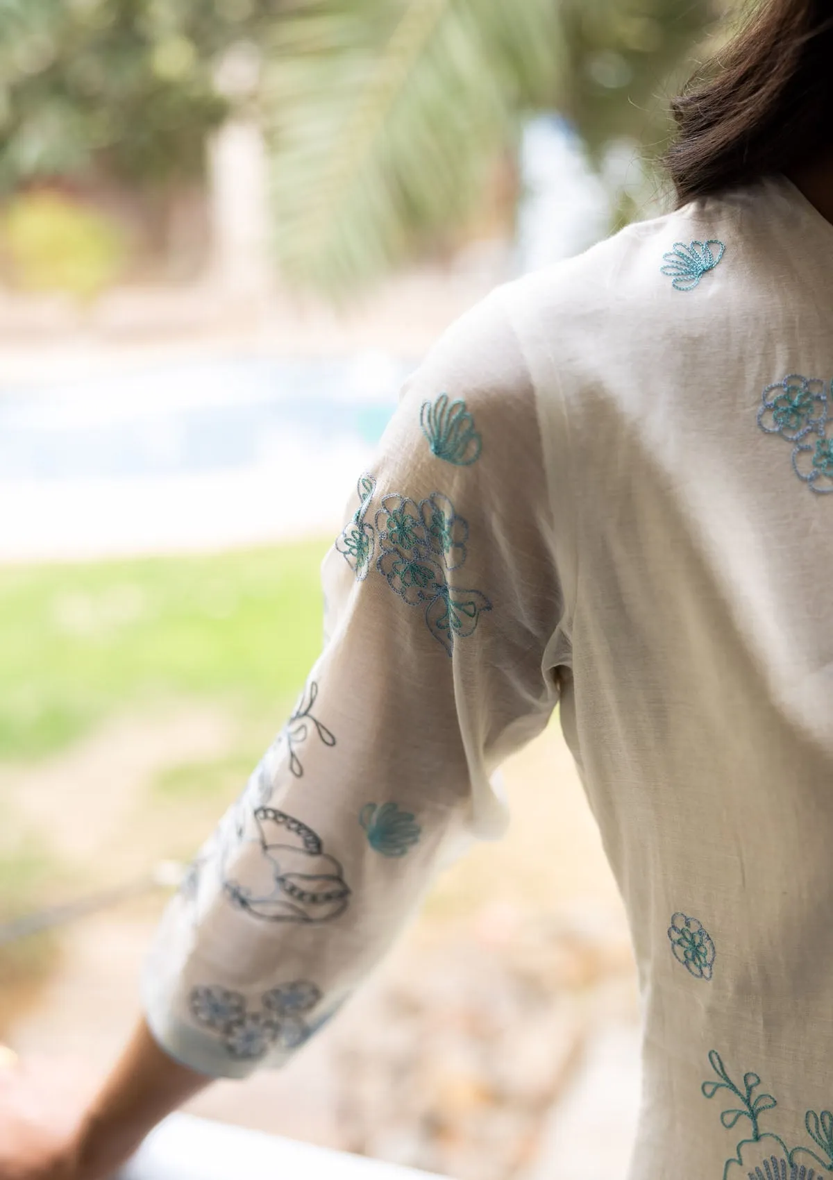 Pearl Embroidered Kurta
