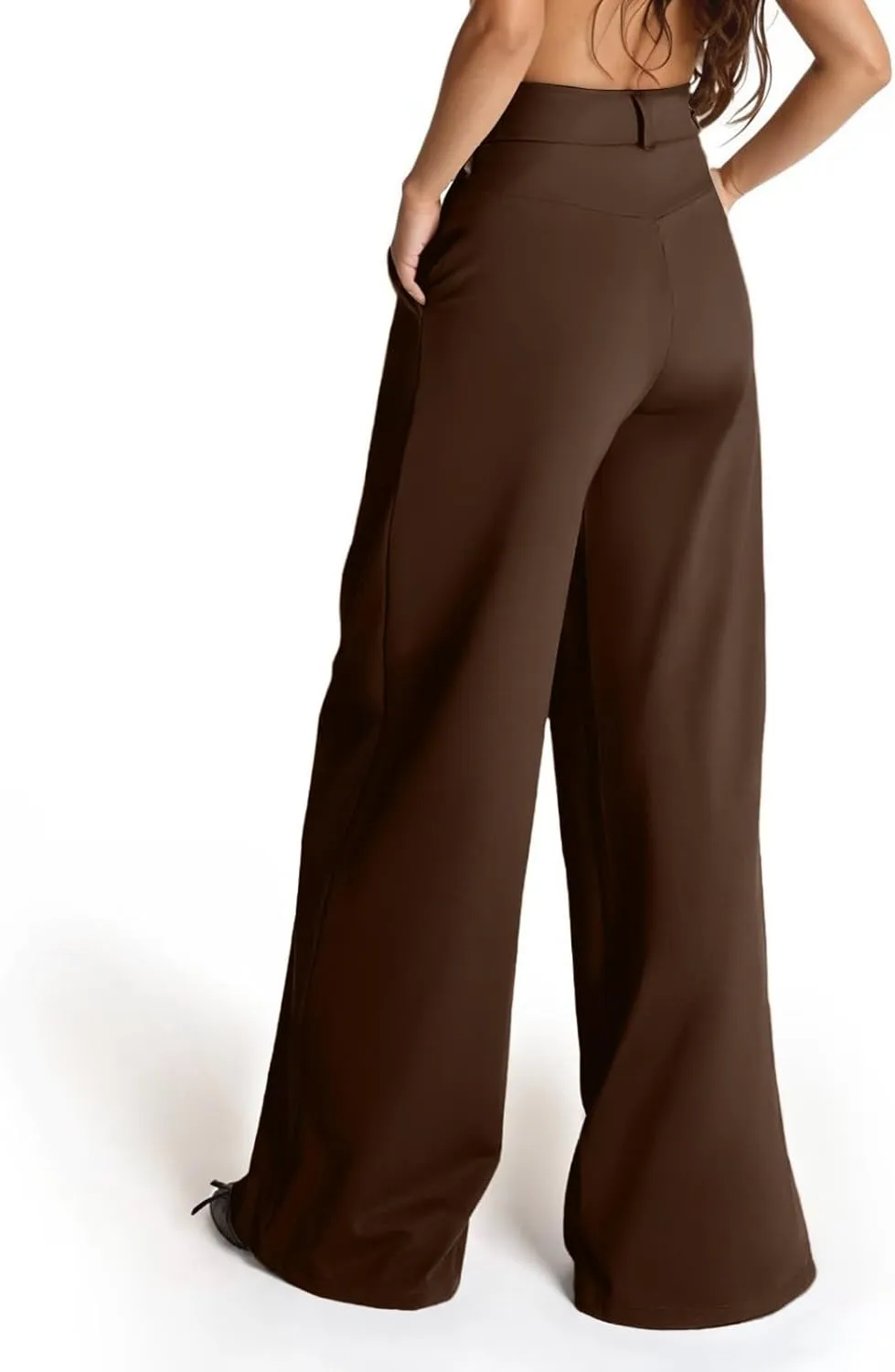 Plus Size Business Casual Pants for Women Wide Leg Dress Pants Palazzo Trousers for Office Work
