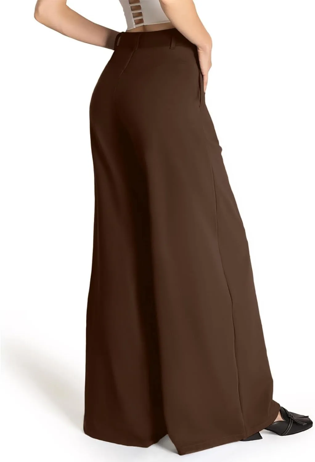 Plus Size Business Casual Pants for Women Wide Leg Dress Pants Palazzo Trousers for Office Work