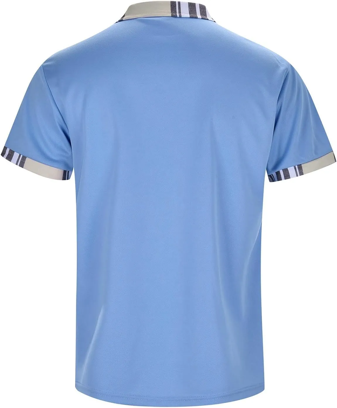 Polo Shirts for Men Short Sleeve Button Down Collar Gradient Tees Casual Business Work Tshirt Summer Golf Tops