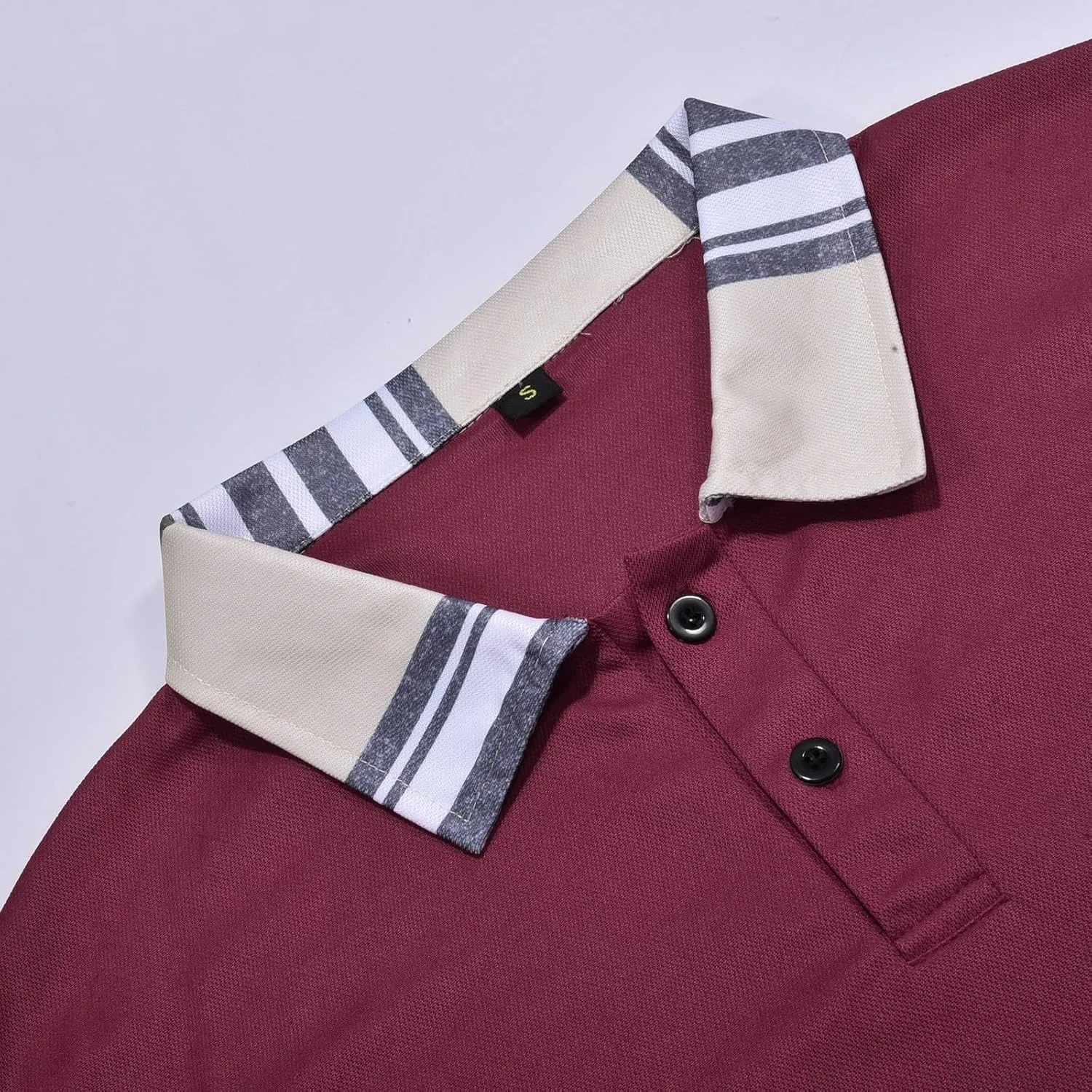 Polo Shirts for Men Short Sleeve Button Down Collar Gradient Tees Casual Business Work Tshirt Summer Golf Tops