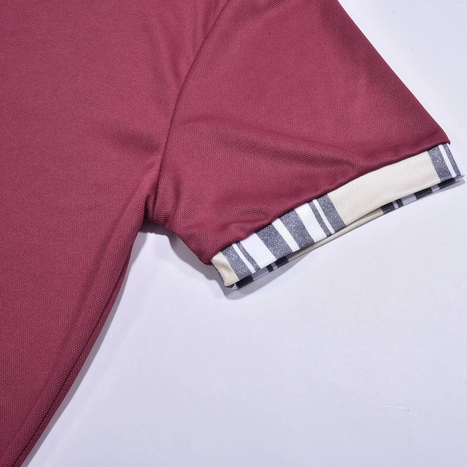 Polo Shirts for Men Short Sleeve Button Down Collar Gradient Tees Casual Business Work Tshirt Summer Golf Tops