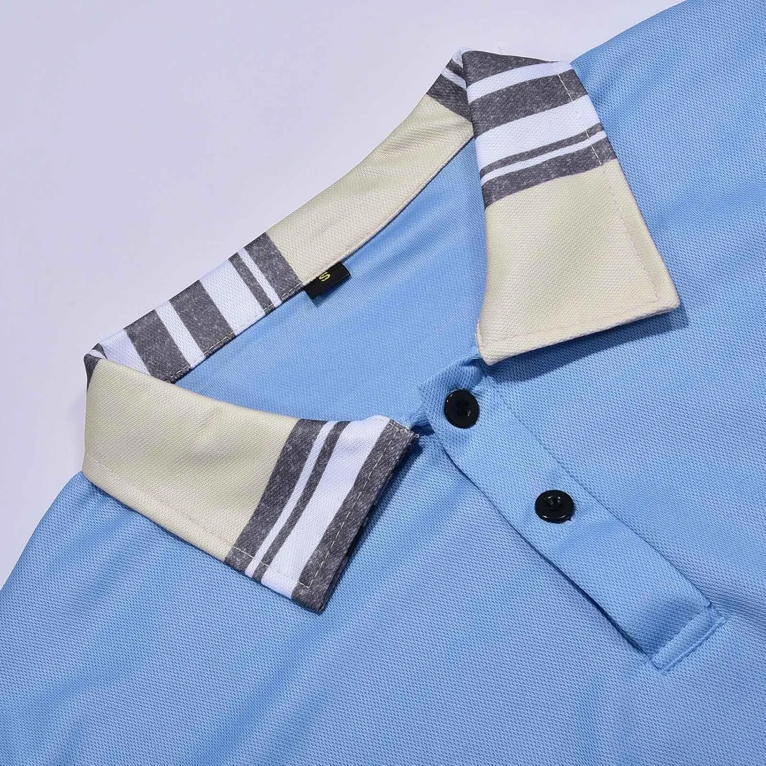 Polo Shirts for Men Short Sleeve Button Down Collar Gradient Tees Casual Business Work Tshirt Summer Golf Tops
