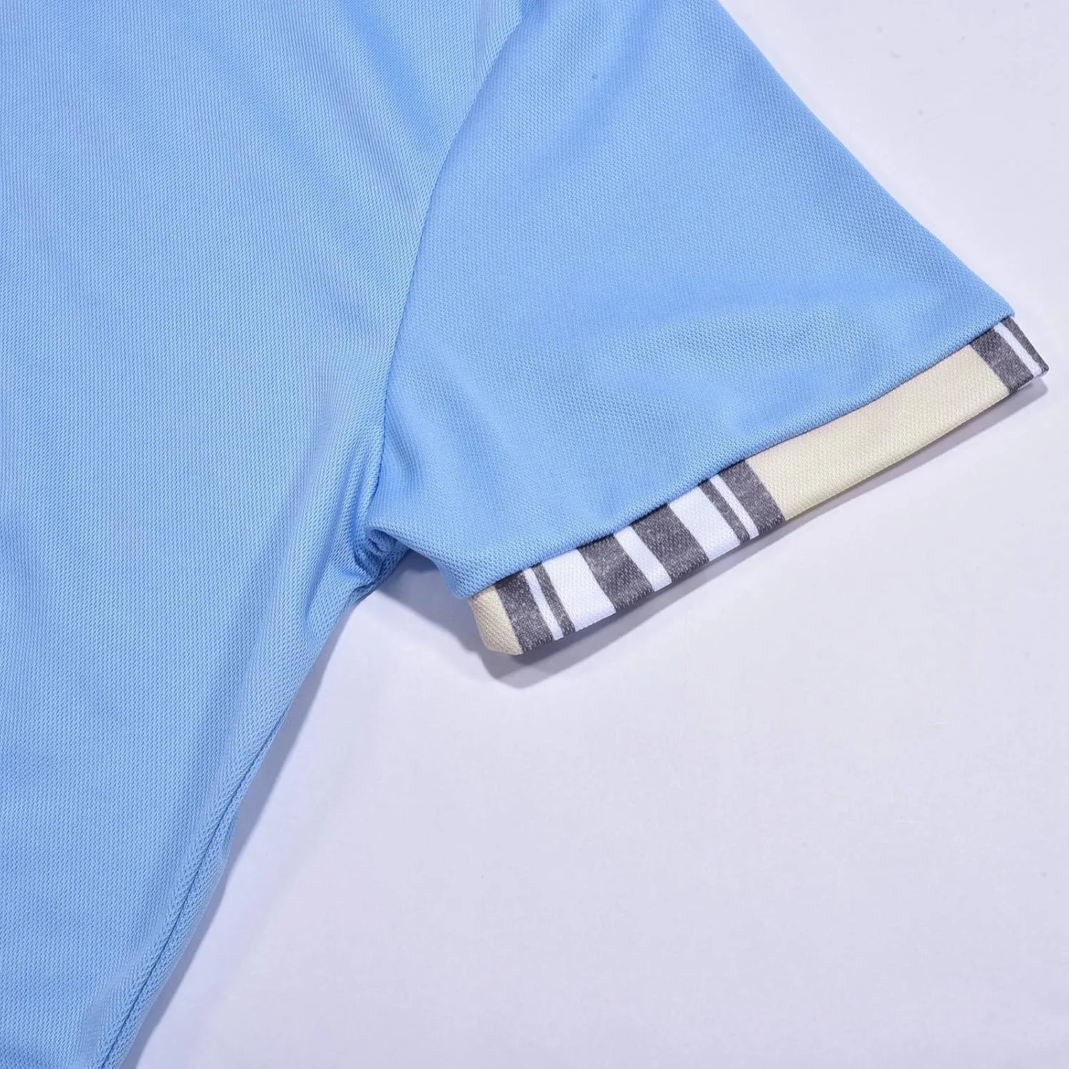 Polo Shirts for Men Short Sleeve Button Down Collar Gradient Tees Casual Business Work Tshirt Summer Golf Tops