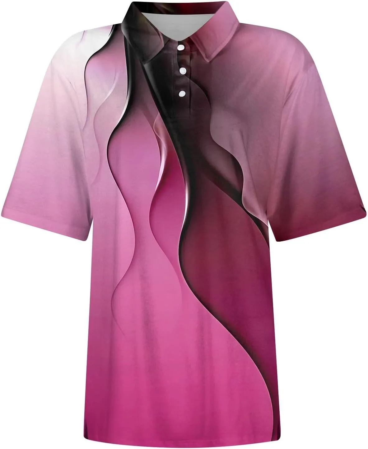 Polo Shirts for Women Short Sleeve Collared Work Tshirts Business Casual Button Down Blouses Summer Trendy Tops 2025