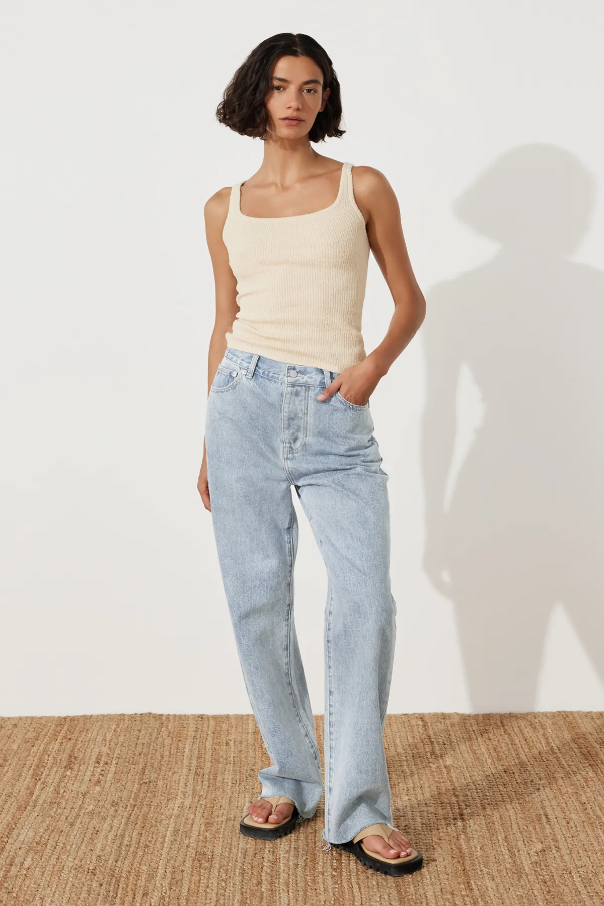 Recycled Cotton Mid Rise Jean - Light Wash