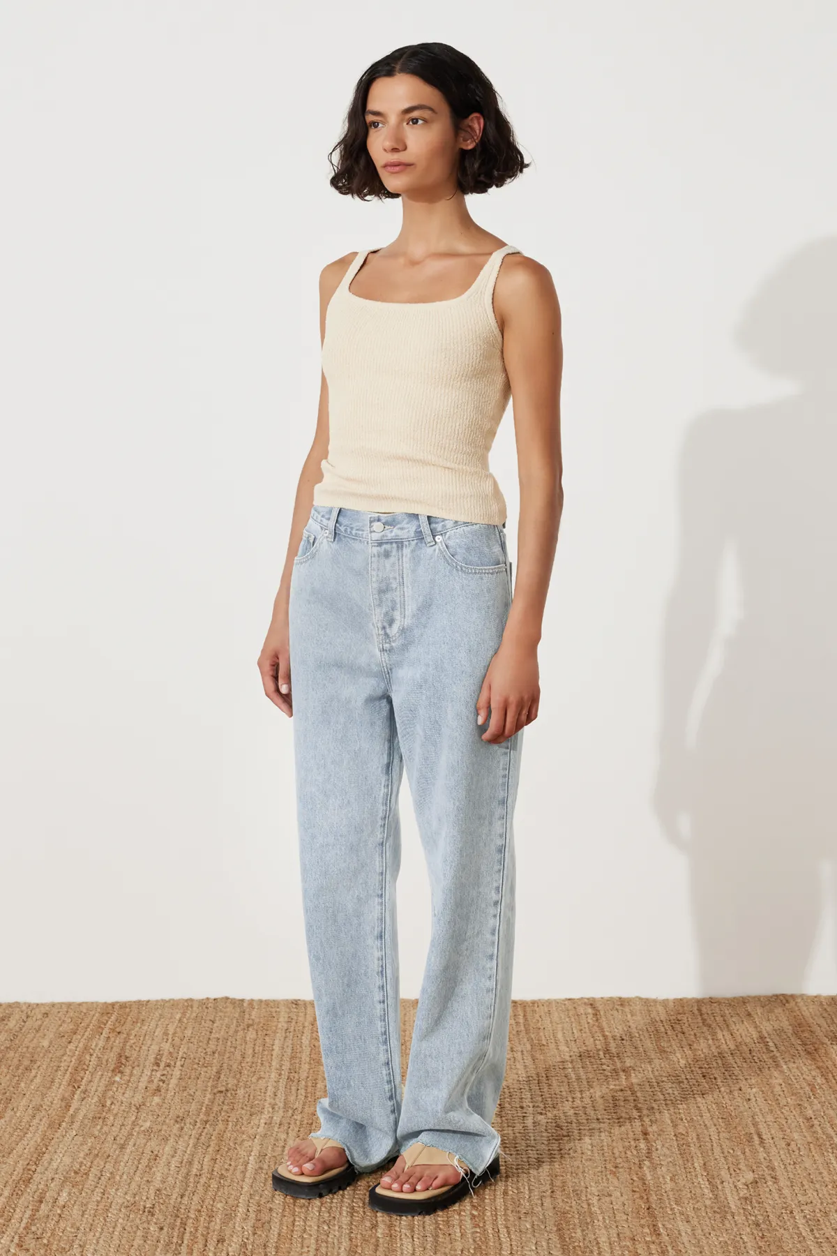 Recycled Cotton Mid Rise Jean - Light Wash