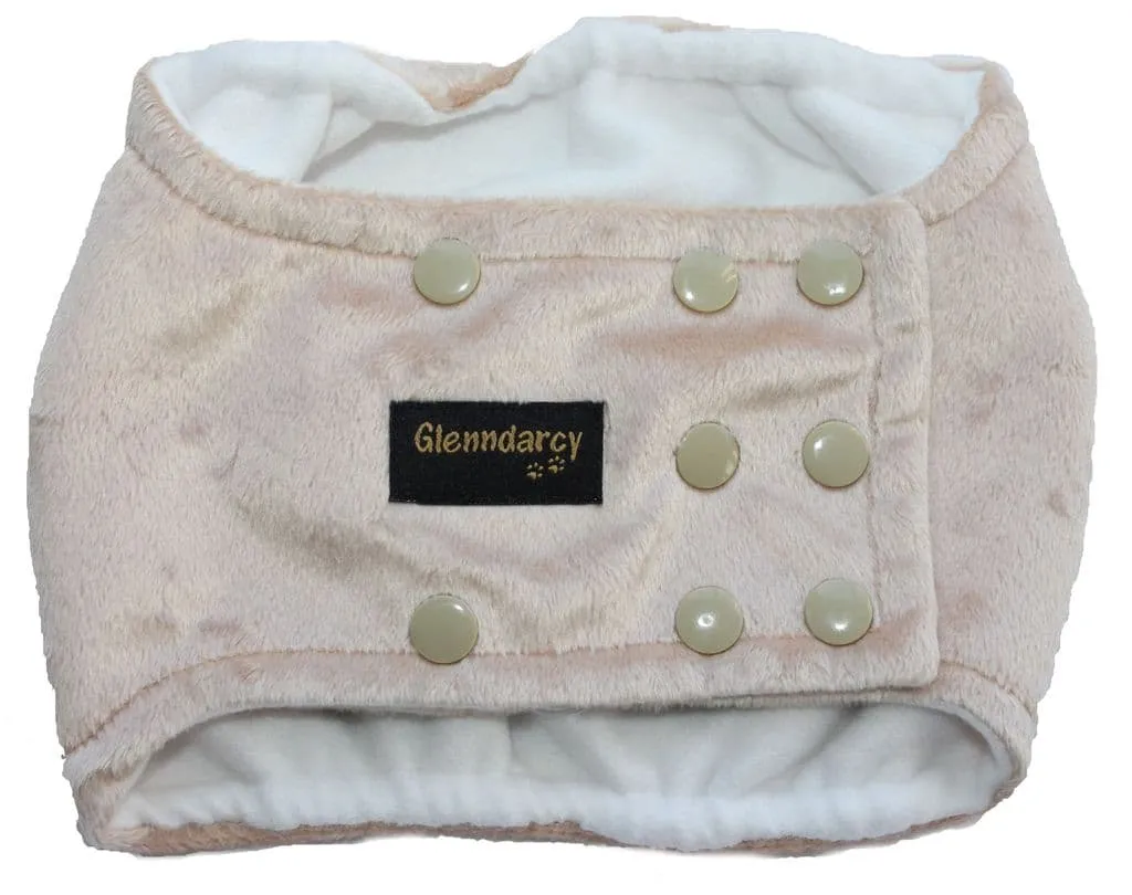 Sahara Minkie Plush Dog Belly Band - Poppers