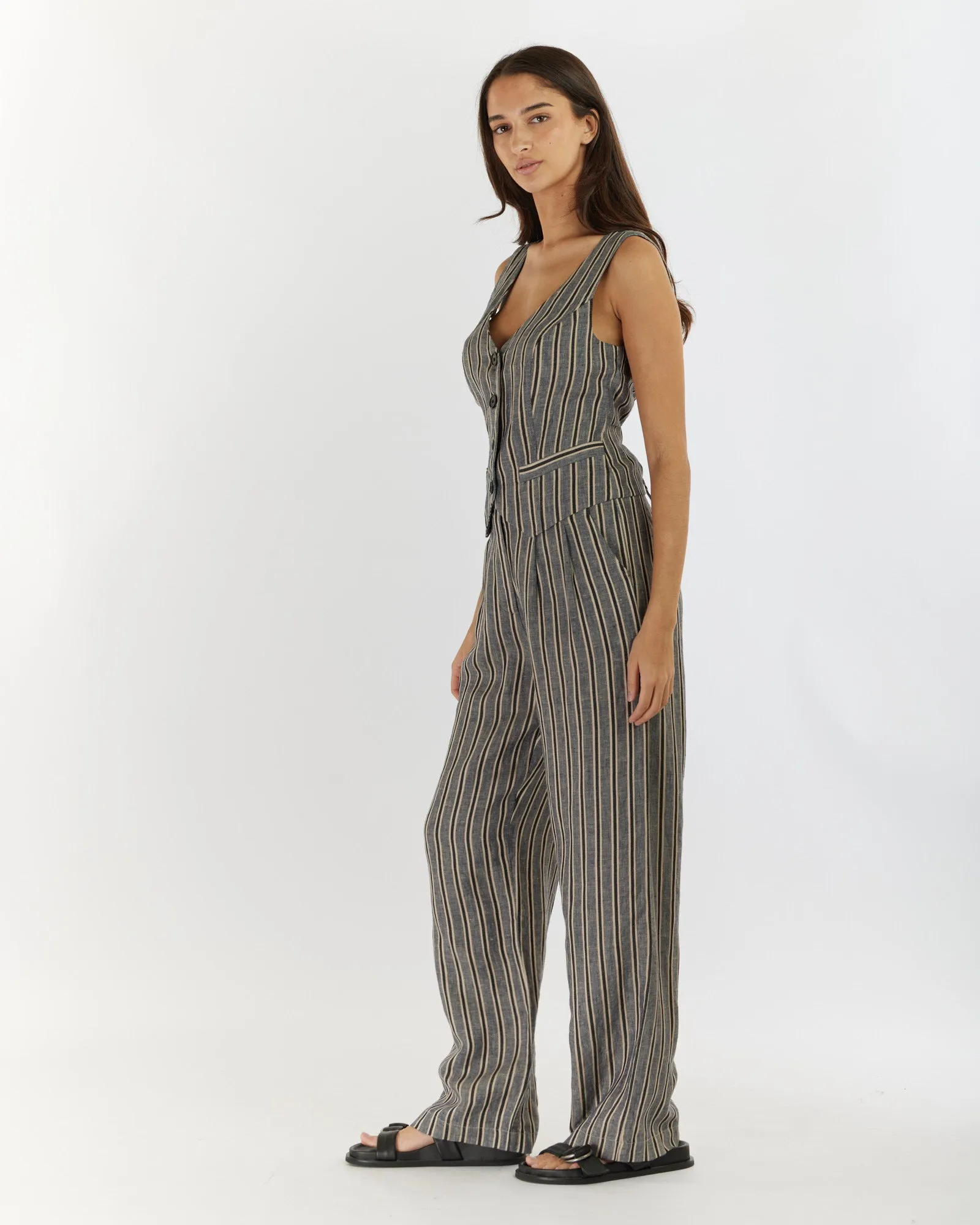Set Sail Linen Stripe Vest