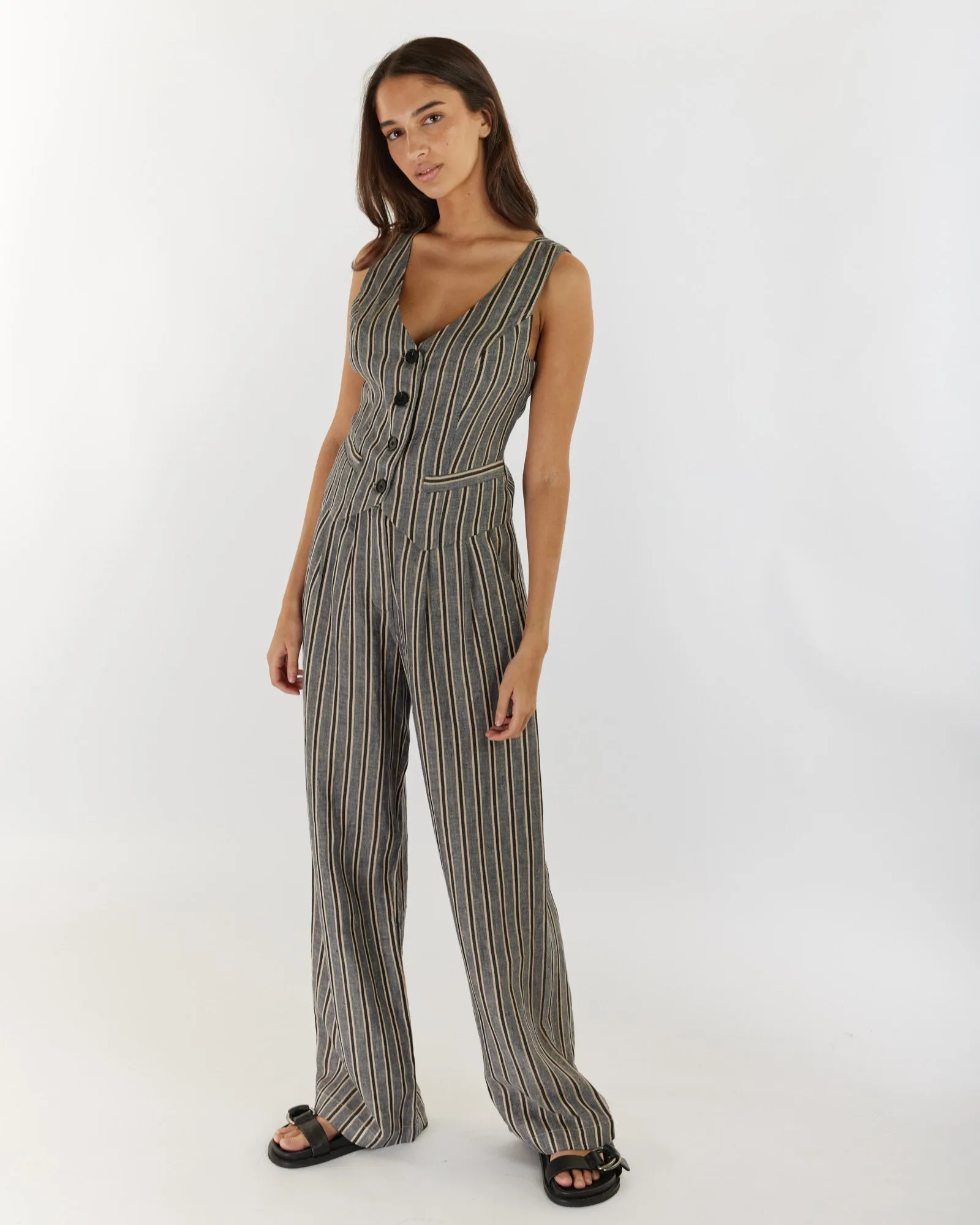 Set Sail Linen Stripe Vest