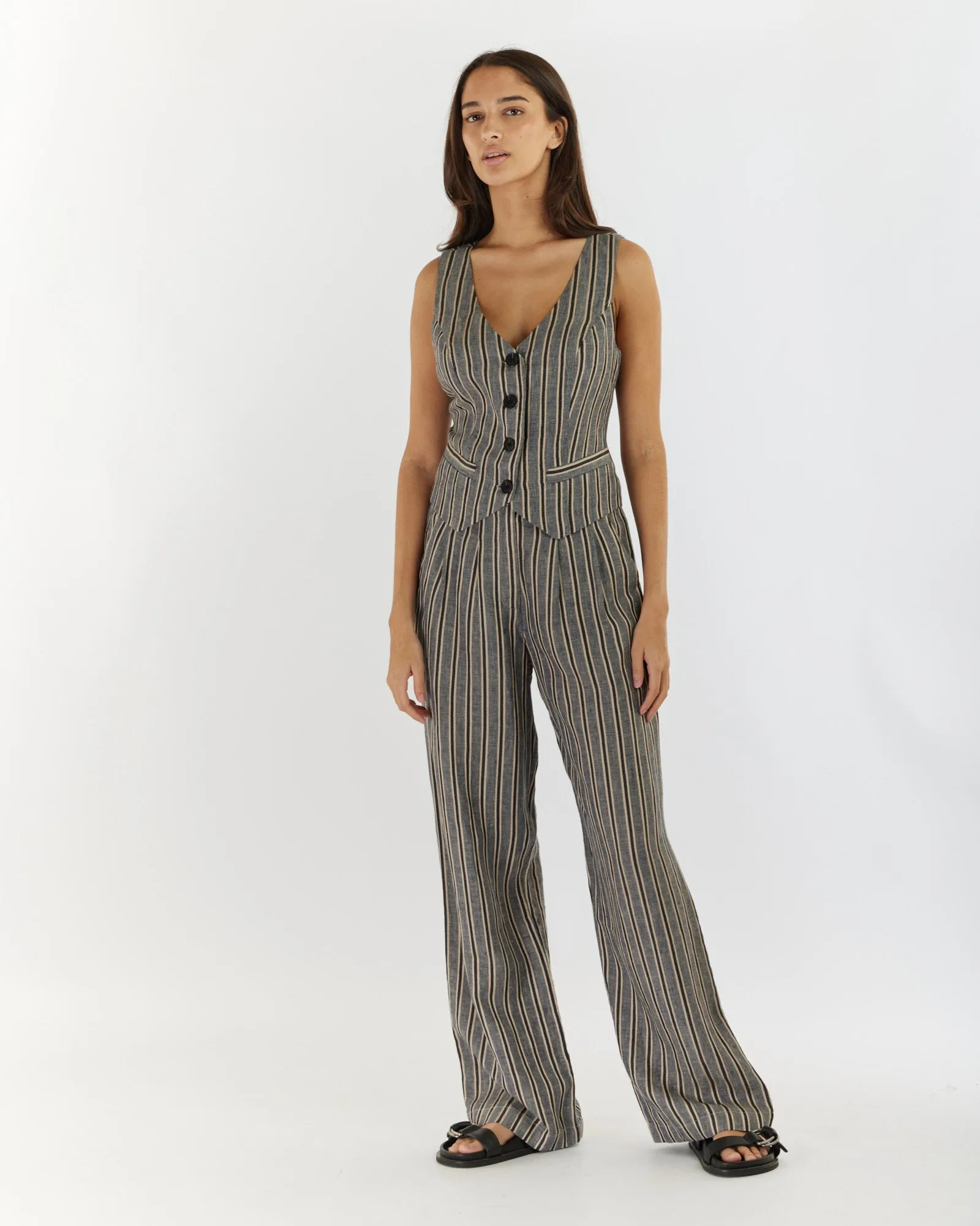 Set Sail Linen Stripe Vest