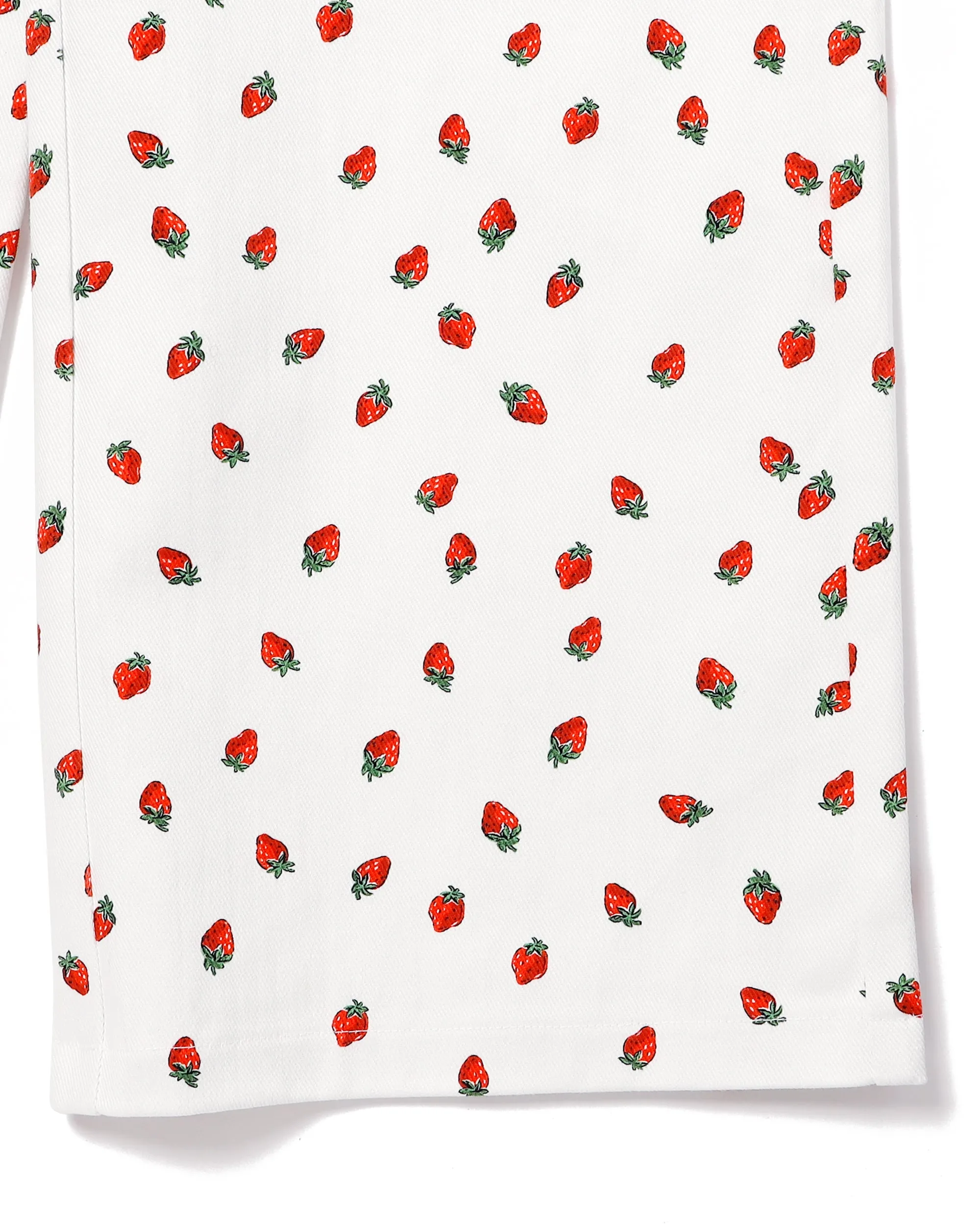Strawberry denim pants (White)