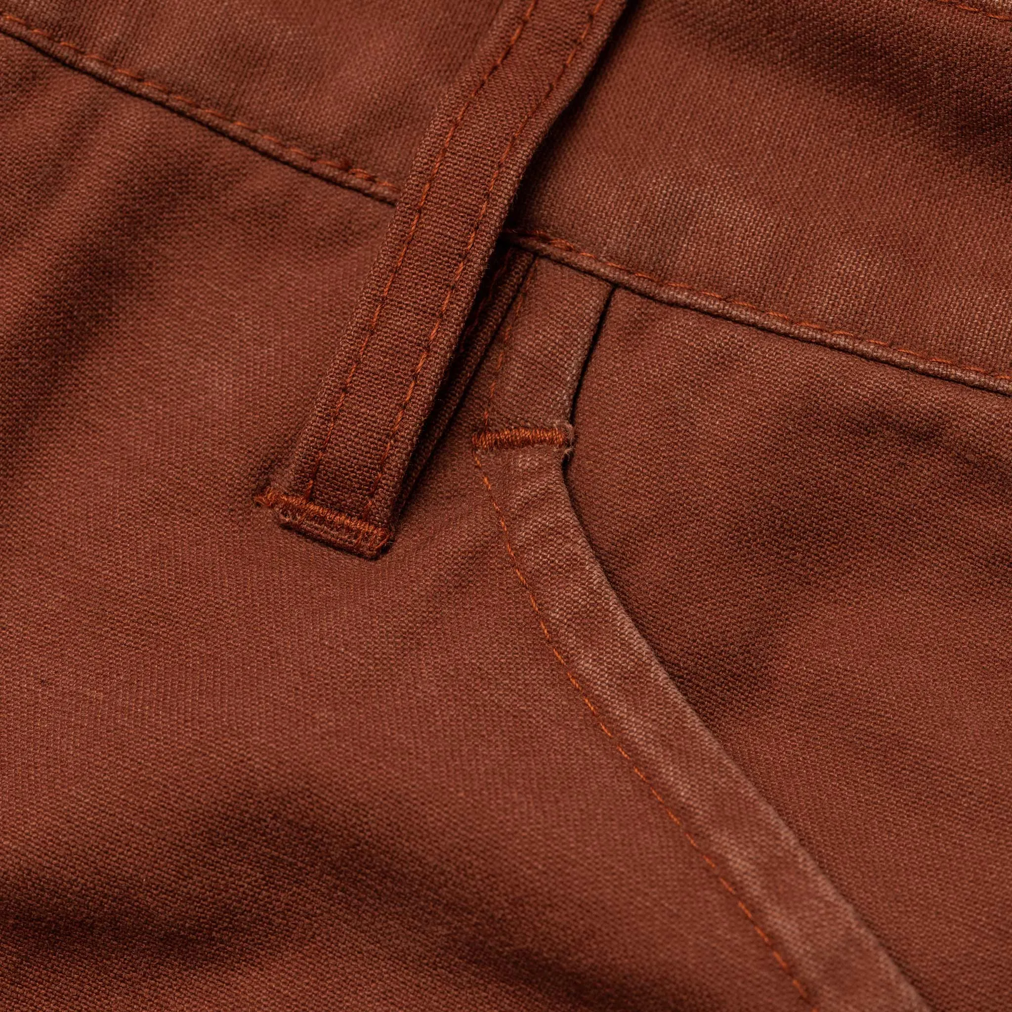 The Camp Pant in Rust Reverse Sateen