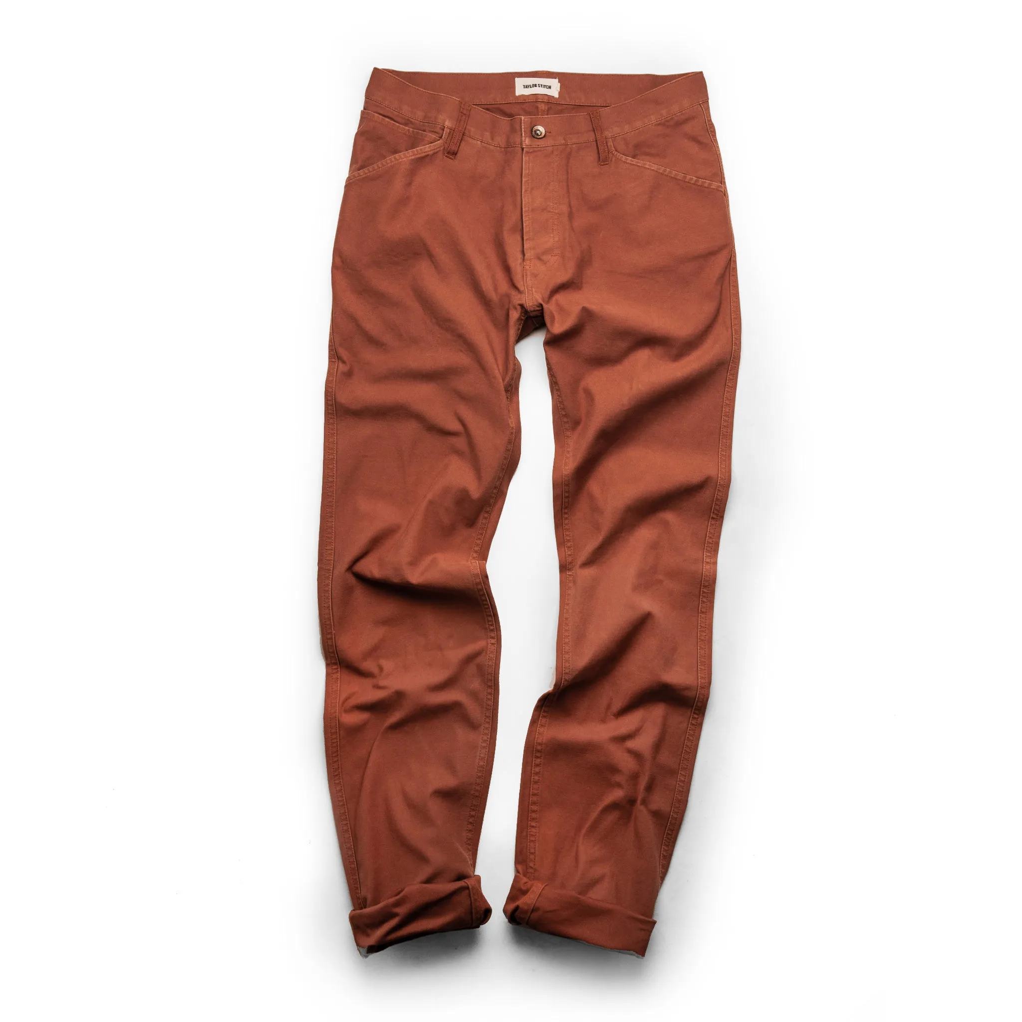 The Camp Pant in Rust Reverse Sateen