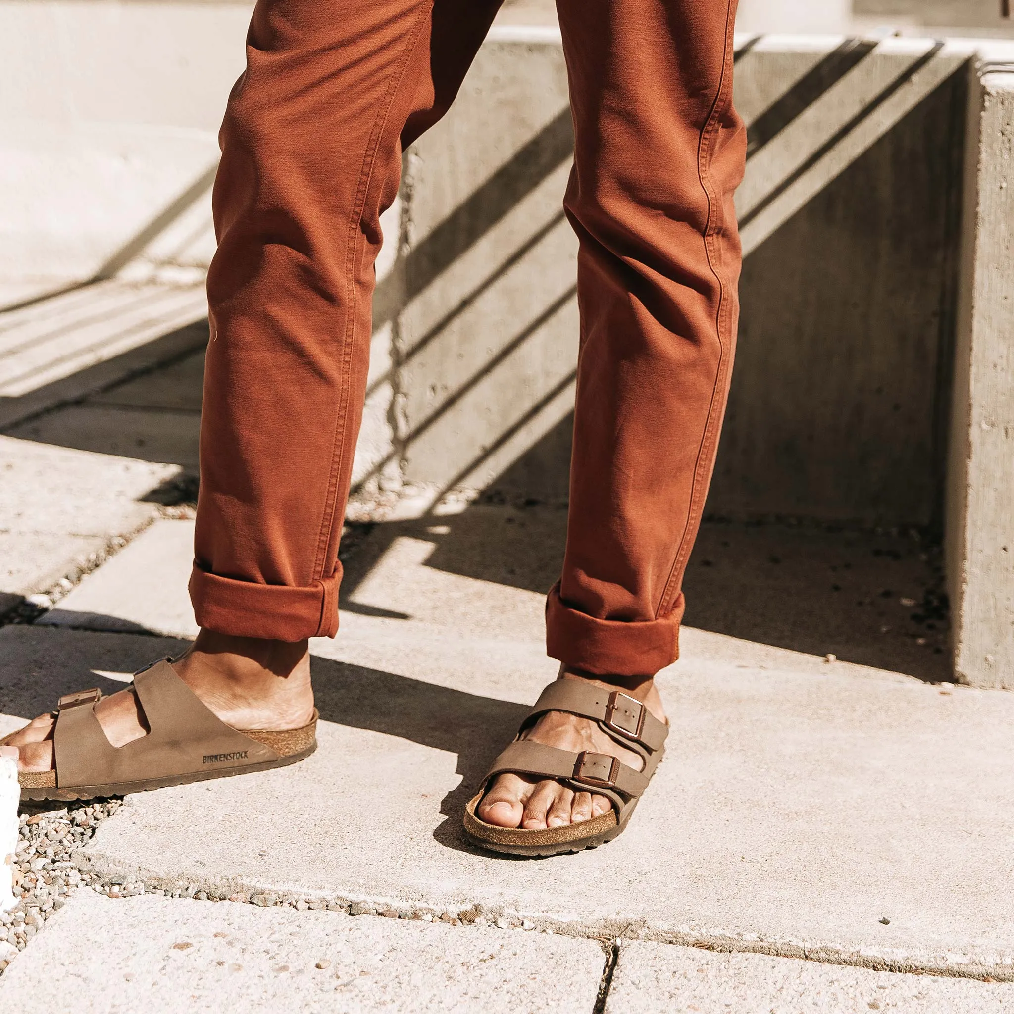 The Camp Pant in Rust Reverse Sateen