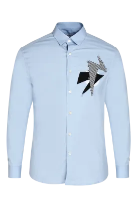 The Fragmented Shirt in Sky Blue