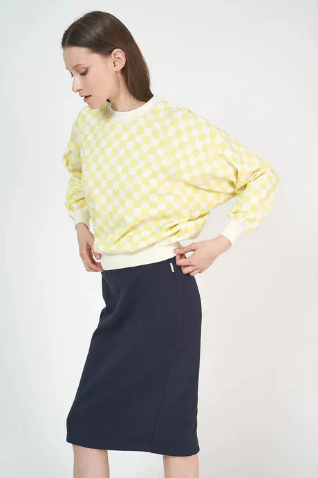 Women's Sweatshirt in cotton. Yellow/Green color – Defacto